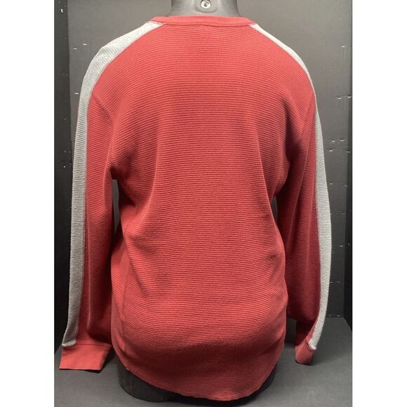 Nike Team Apparel Oklahoma Sooners Waffle Knit Shirt Maroon Gray Sz Large - Picture 5 of 10